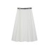 2024 Summer New Arrival: Minimalist and Elegant French-Style White Pleated Midi Skirt for Women